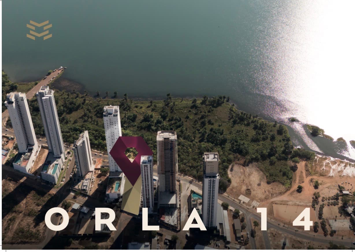 Vista aérea da Orla 14 de Palmas, às margens do Lago de Palmas