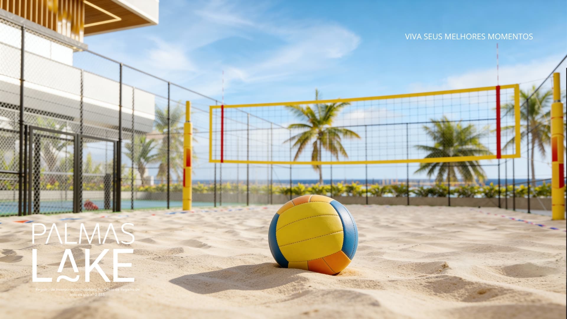 Quadra de beach tennis do Palmas Lake