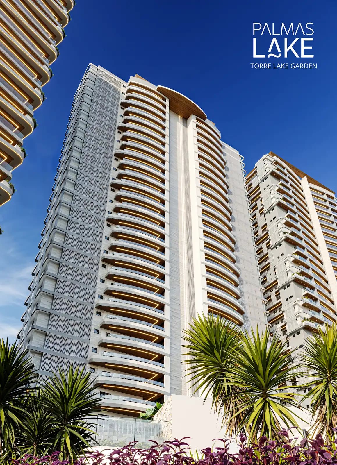 A fachada da torre Lake Garden