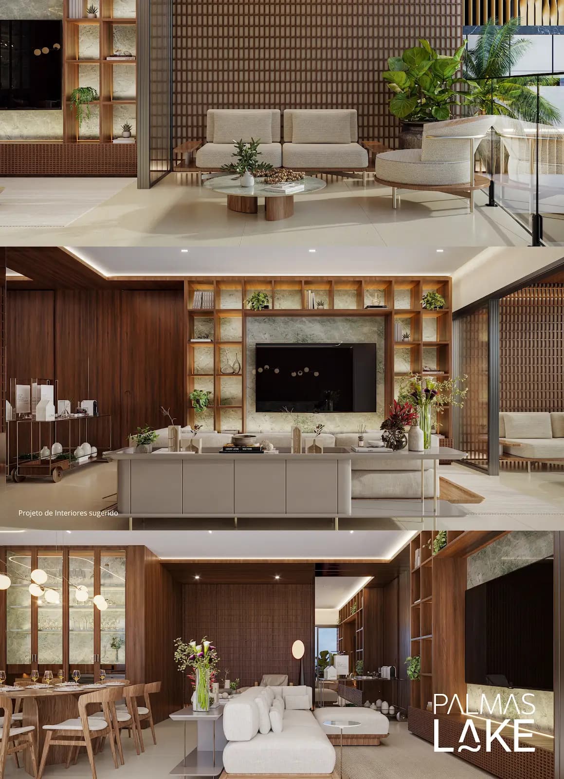 Interiores sugeridos para a torre