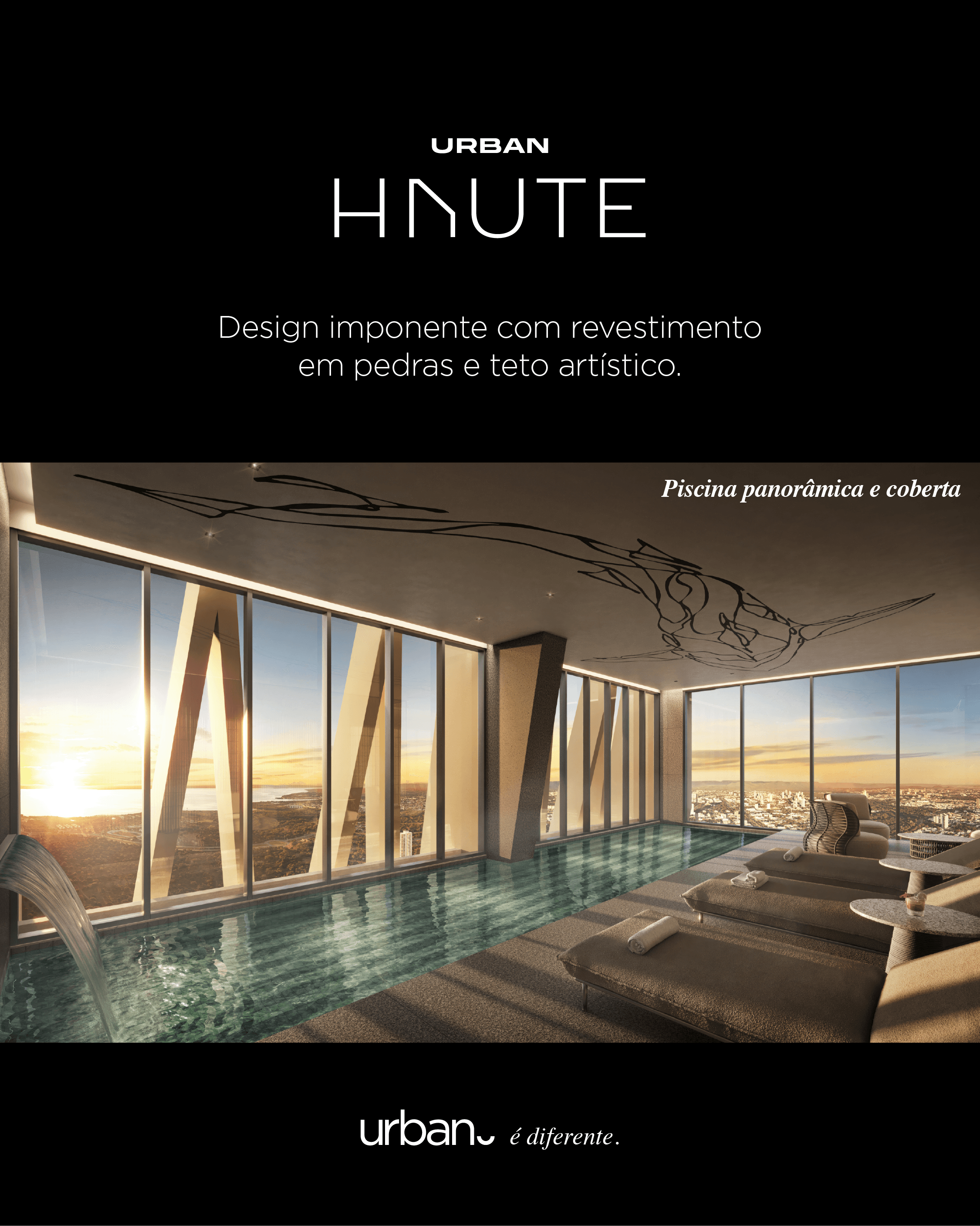 Piscina panorâmica coberta
