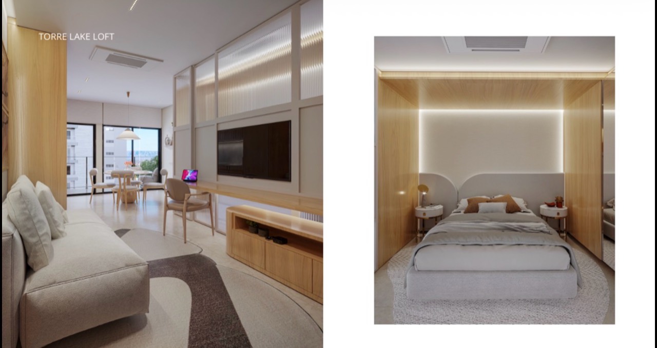 Loft com sala e dormitório
